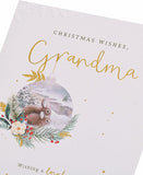 Cute Grandma Christmas Card featuring adorable rabbits and warm holiday wishes from UK Greetings.