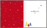 Decorative Christmas greeting card for Grandma and Grandad with foil accents and heartfelt verse, UK Greetings brand.