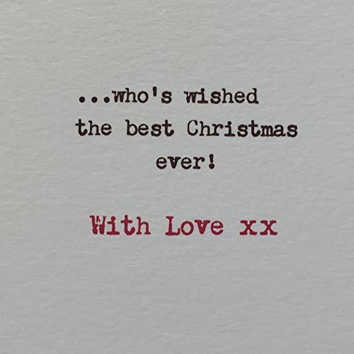 Festive greeting card featuring a cute dog with "Grandpa Lots of Woof" Christmas message, UK Greetings holiday design