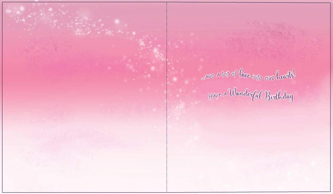 Happy Birthday Daughter Spellbound Fairy greeting card from UK Greetings with colorful fairy and floral design.