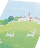 Set of five Happy Easter greeting cards featuring adorable bunny illustrations by UK Greetings.