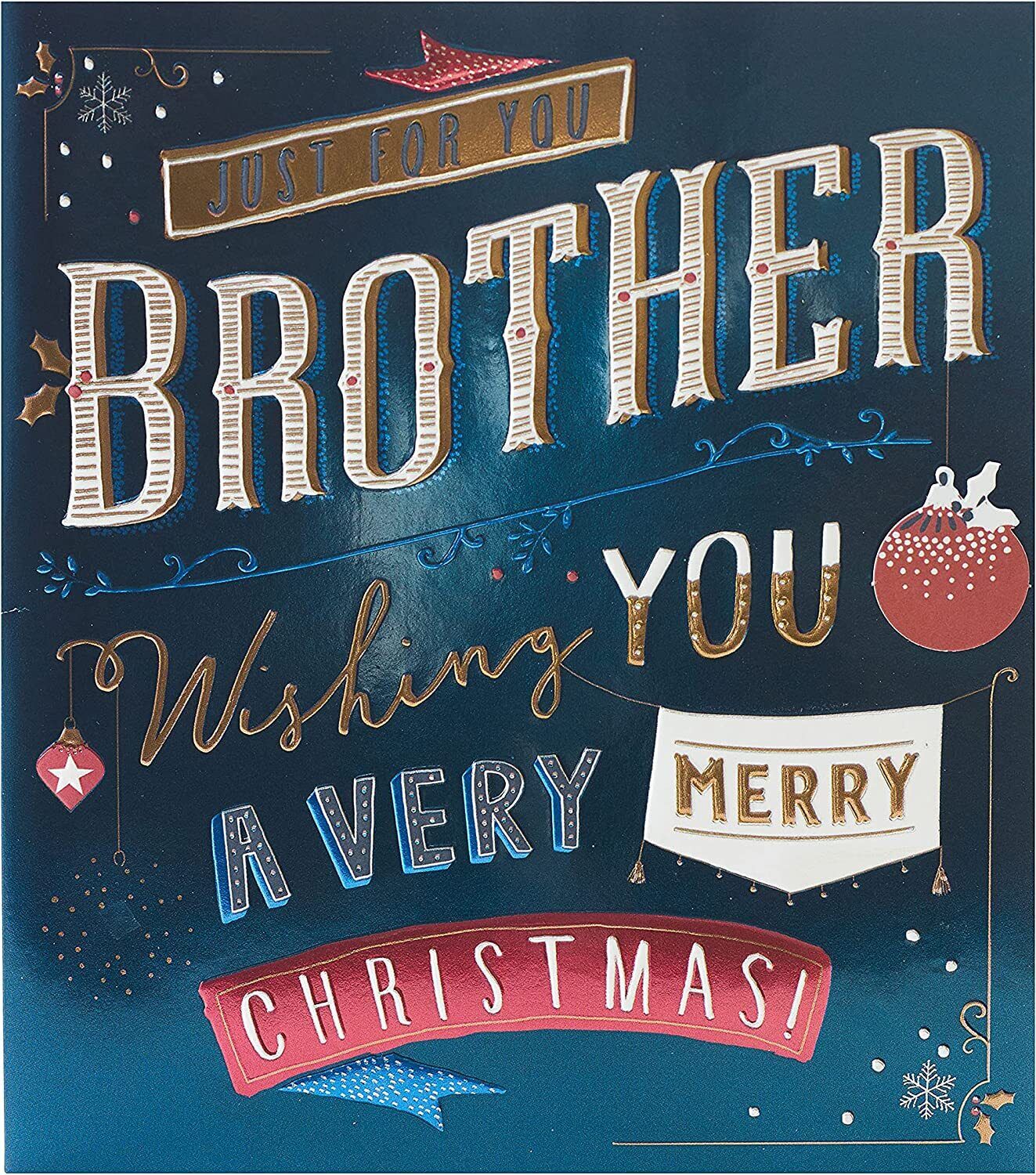 Heartfelt Brother Bond greeting card from UK Greetings with a heartfelt message and colorful design for celebrating brotherly love.