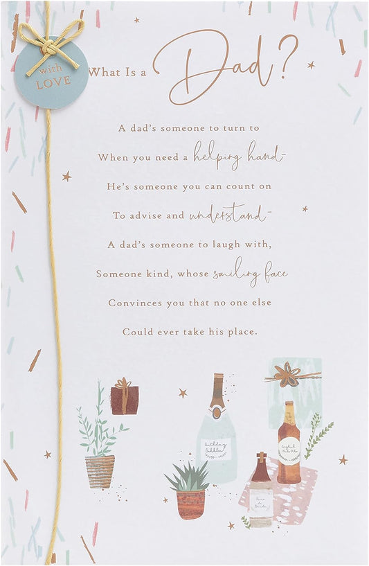 Heartfelt Dad Father's Day greeting card featuring a heartfelt message and decorative design, perfect for celebrating dads.