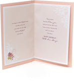 Heartfelt Daughter birthday greeting card from UK Greetings with a heartfelt verse and colorful floral design.