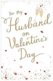 Heartfelt Valentine's Day greeting card for husband from UK Greetings featuring romantic design and heartfelt message.