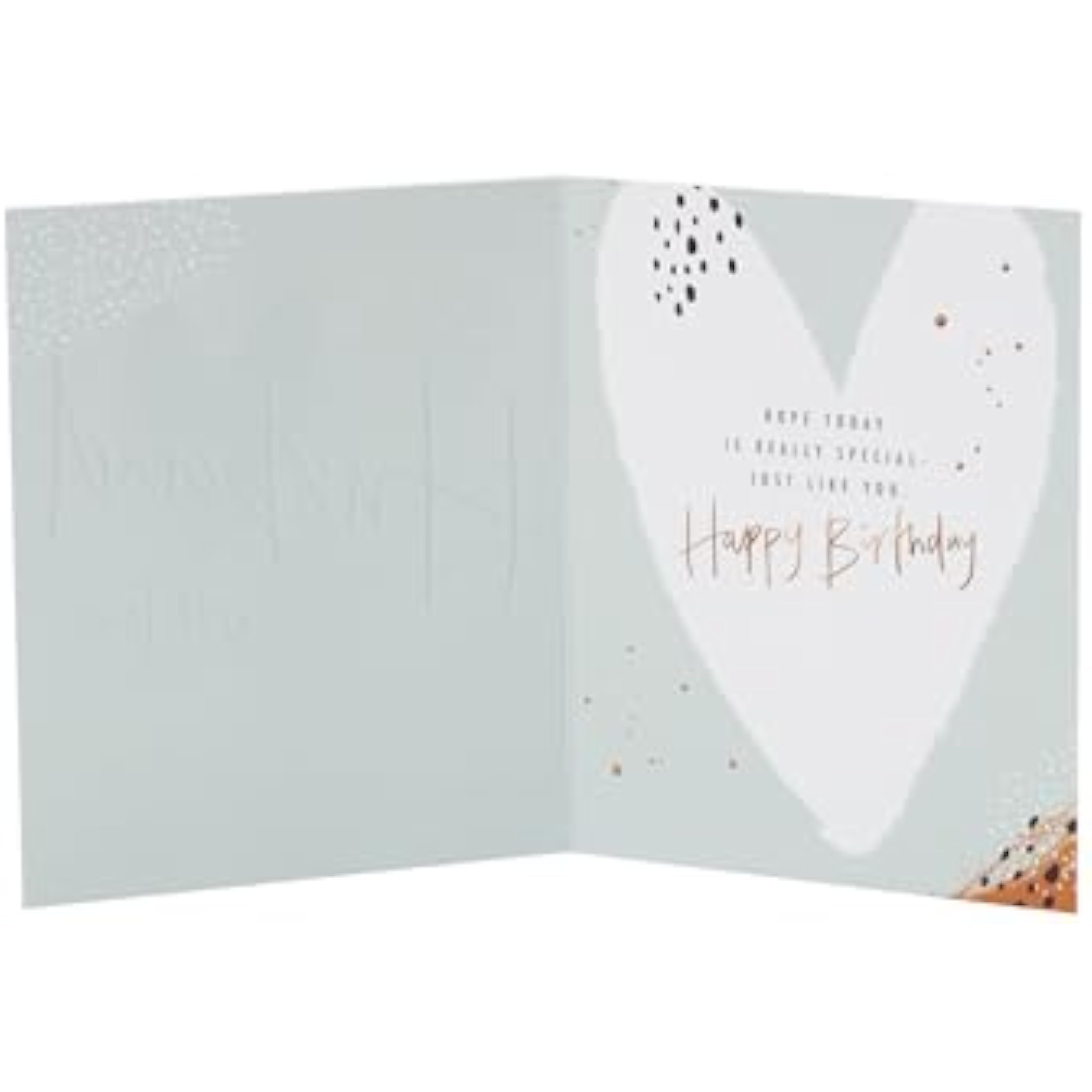 Hearts design husband birthday greeting card by UK Greetings, featuring romantic heart illustrations on the front.