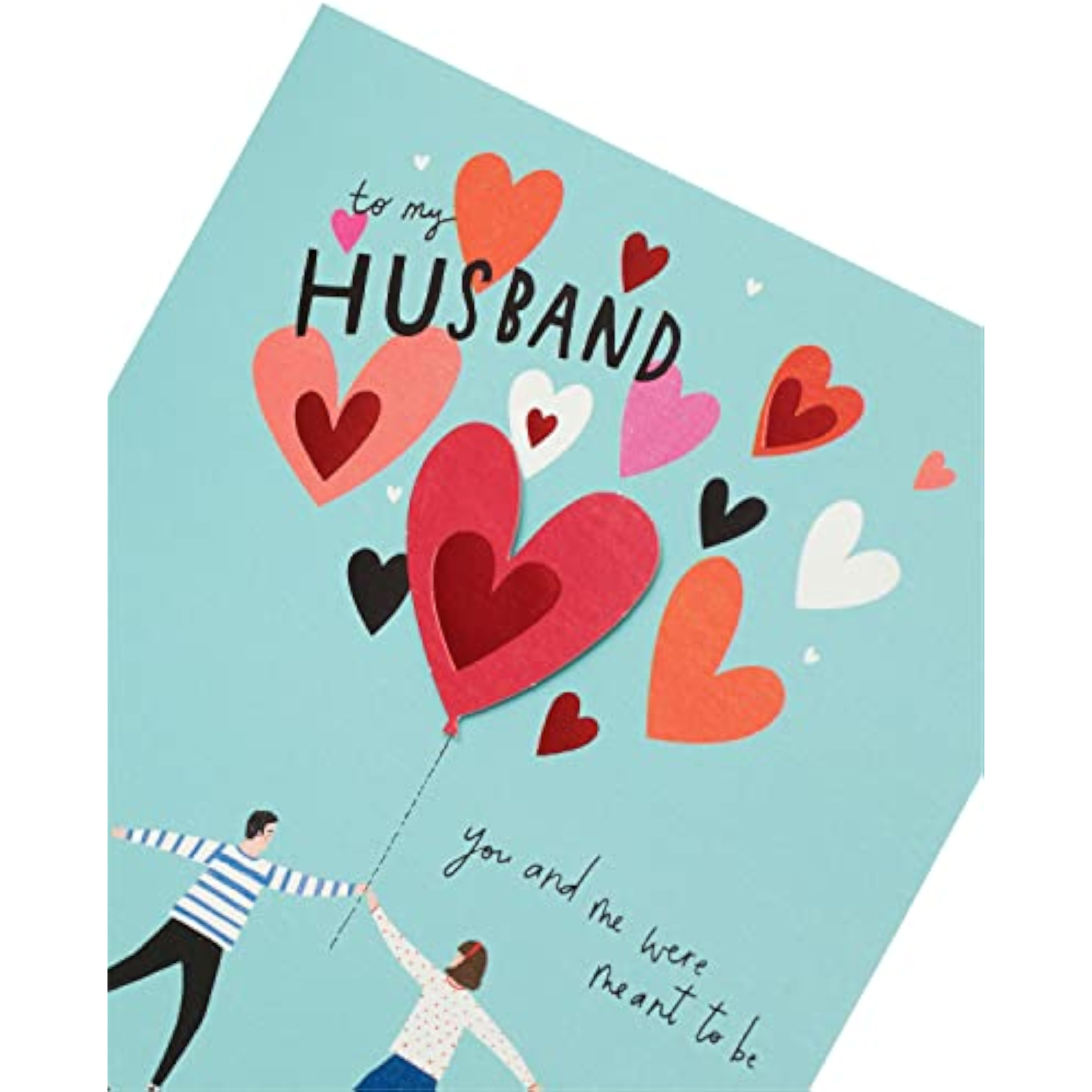 Modern husband Valentine's Day greeting card from UK Greetings with envelope, featuring stylish design and heartfelt message.