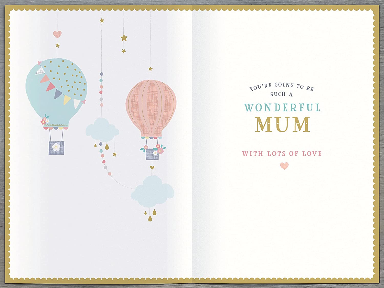 Integrated Mum To Be Pregnancy Journal greeting card with 90 pages, featuring a heartfelt design for celebrating pregnancy milestones.