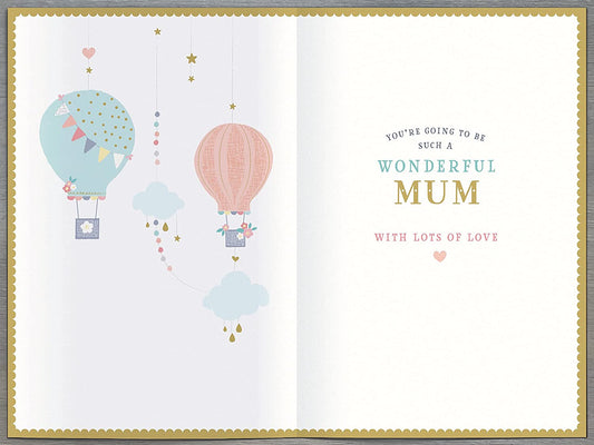 Integrated Mum To Be Pregnancy Journal greeting card with 90 pages, featuring a heartfelt design for celebrating pregnancy milestones.