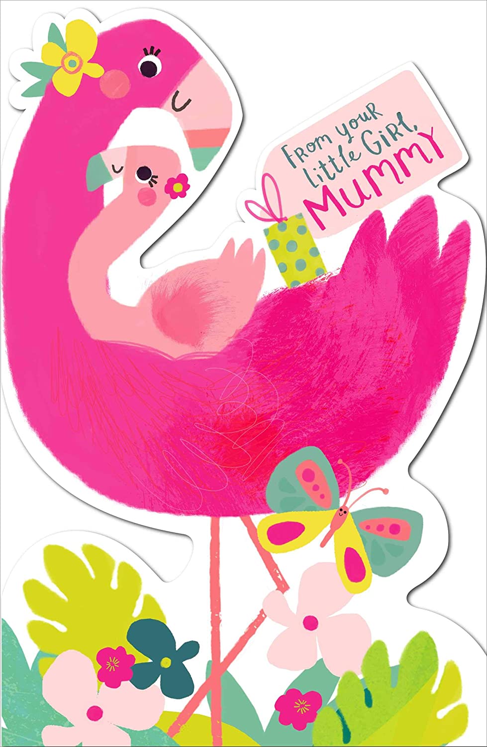 Integrated-Mummy from Daughter greeting card by UK Greetings featuring heartfelt message and floral design.