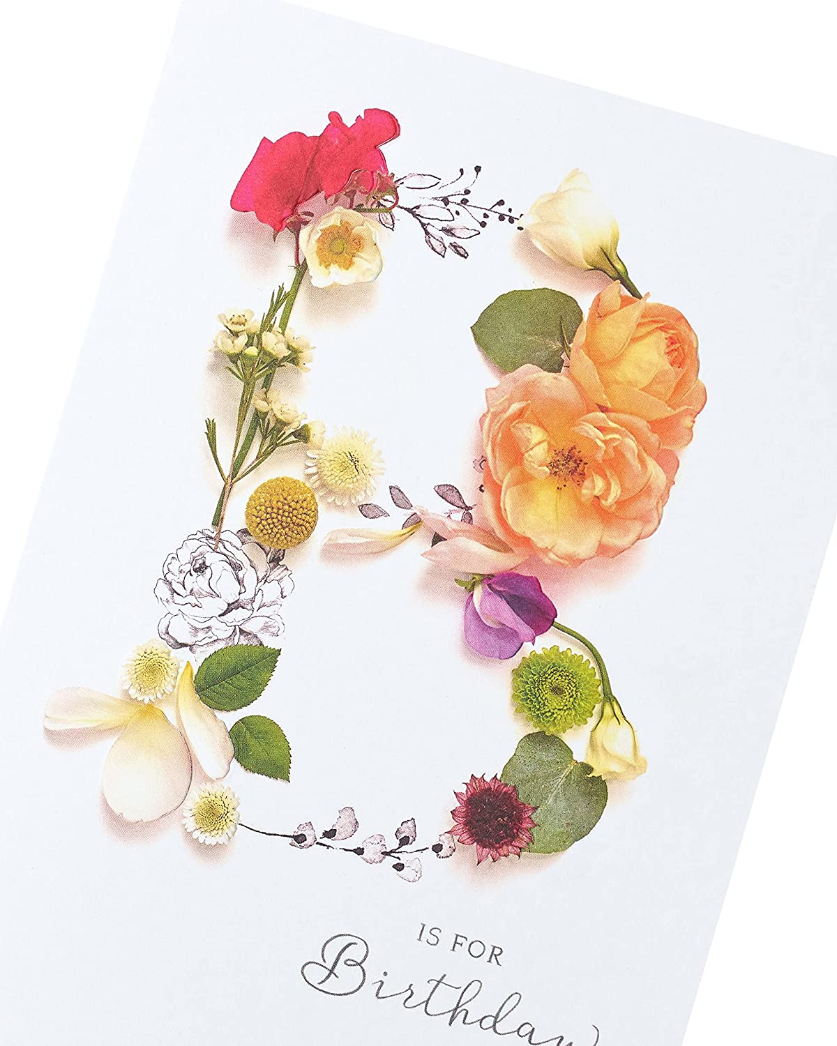 Into The Meadow female birthday greeting card by UK Greetings, featuring floral design and celebratory message on the front.