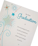 UK Greetings graduation congratulations card featuring celebratory design and message for graduates.