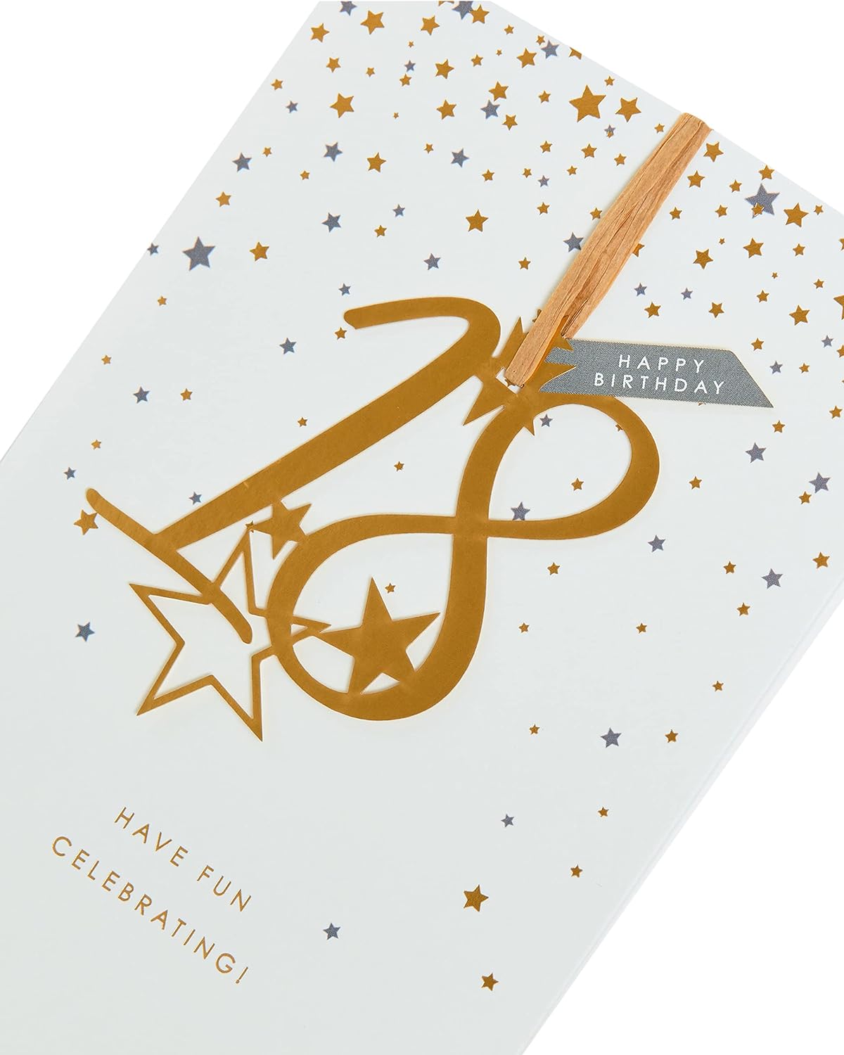 UK Greetings keepsake 18th birthday greeting card with colorful design and heartfelt message inside.