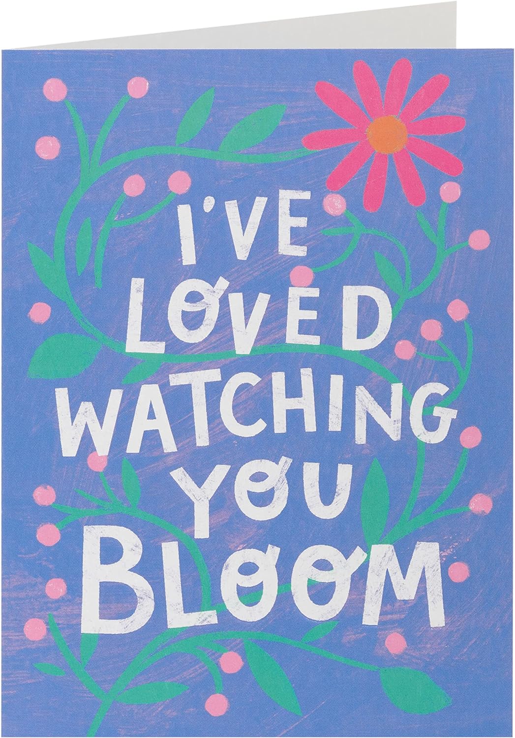 Kindred I've Loved Watching You Bloom greeting card by UK Greetings with floral design and heartfelt message inside.