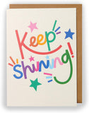 Kindred Keep Shining greeting card by UK Greetings featuring uplifting design and heartfelt message for special occasions.