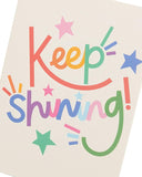 Kindred Keep Shining greeting card by UK Greetings featuring a vibrant floral design and inspiring message.