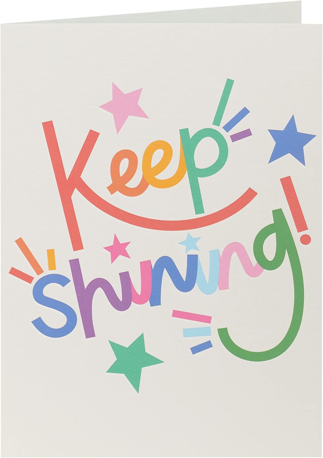 Kindred Keep Shining greeting card by UK Greetings featuring a bright, inspiring design with uplifting message and floral accents.