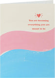 Kindred Meant To Be Pride greeting card by UK Greetings featuring colorful pride-themed artwork and heartfelt message inside.