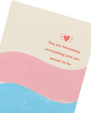 Kindred Meant To Be Pride greeting card by UK Greetings featuring colorful pride-themed design and heartfelt message.