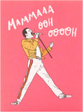 Kindred Mother's Day greeting card with envelope featuring Freddie Mercury design by UK Greetings, showcasing vibrant artwork.