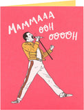 Kindred Mother's Day greeting card with envelope featuring Freddie Mercury design by UK Greetings, showcasing vibrant artwork.