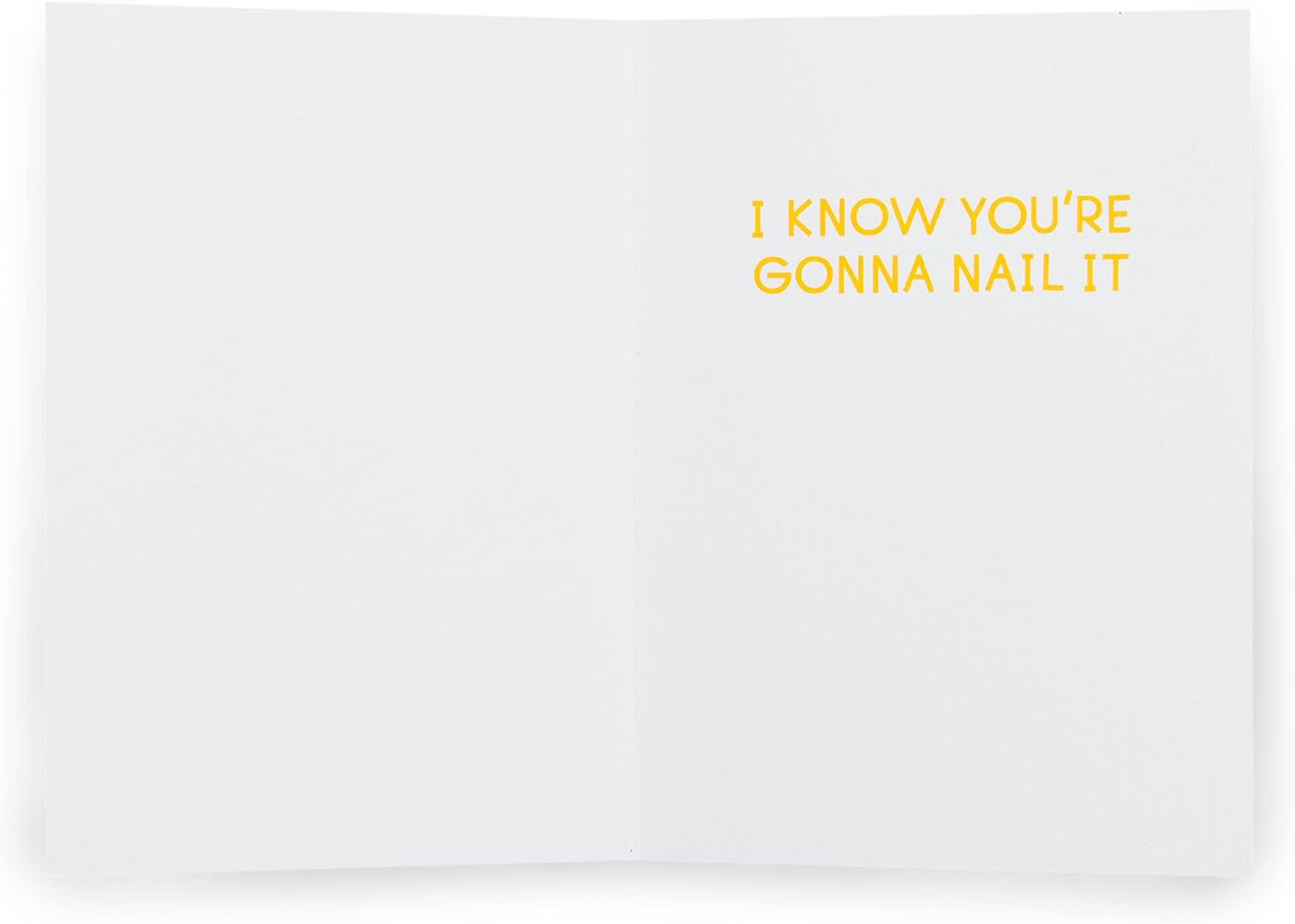 Kindred X David Olenick I Wish Shoe greeting card by UK Greetings featuring a humorous shoe illustration and good luck message.