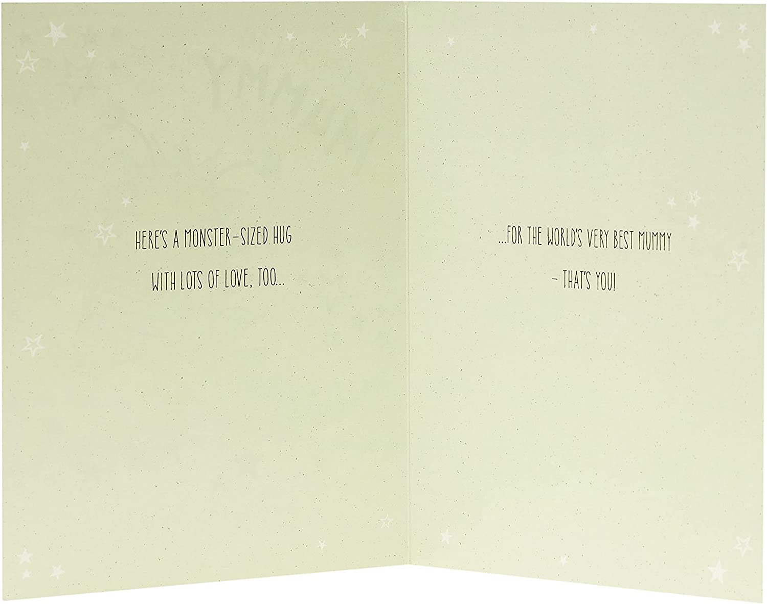 Colorful Little Monster Mother's Day greeting card from UK Greetings featuring playful monster illustrations.