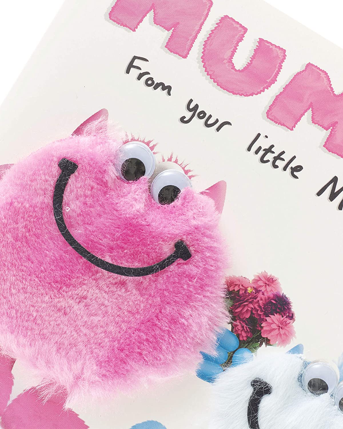 Little Monster Mummy birthday greeting card from UK Greetings featuring a cute mummy character in a festive design.