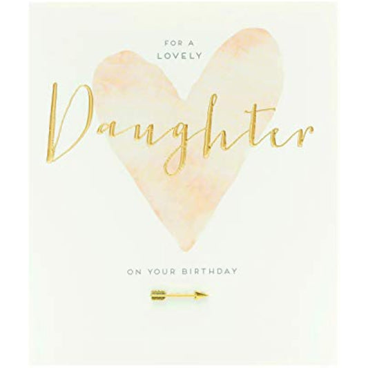 Pink and gold elegance birthday greeting card for daughters, featuring floral design and heartfelt message from UK Greetings.