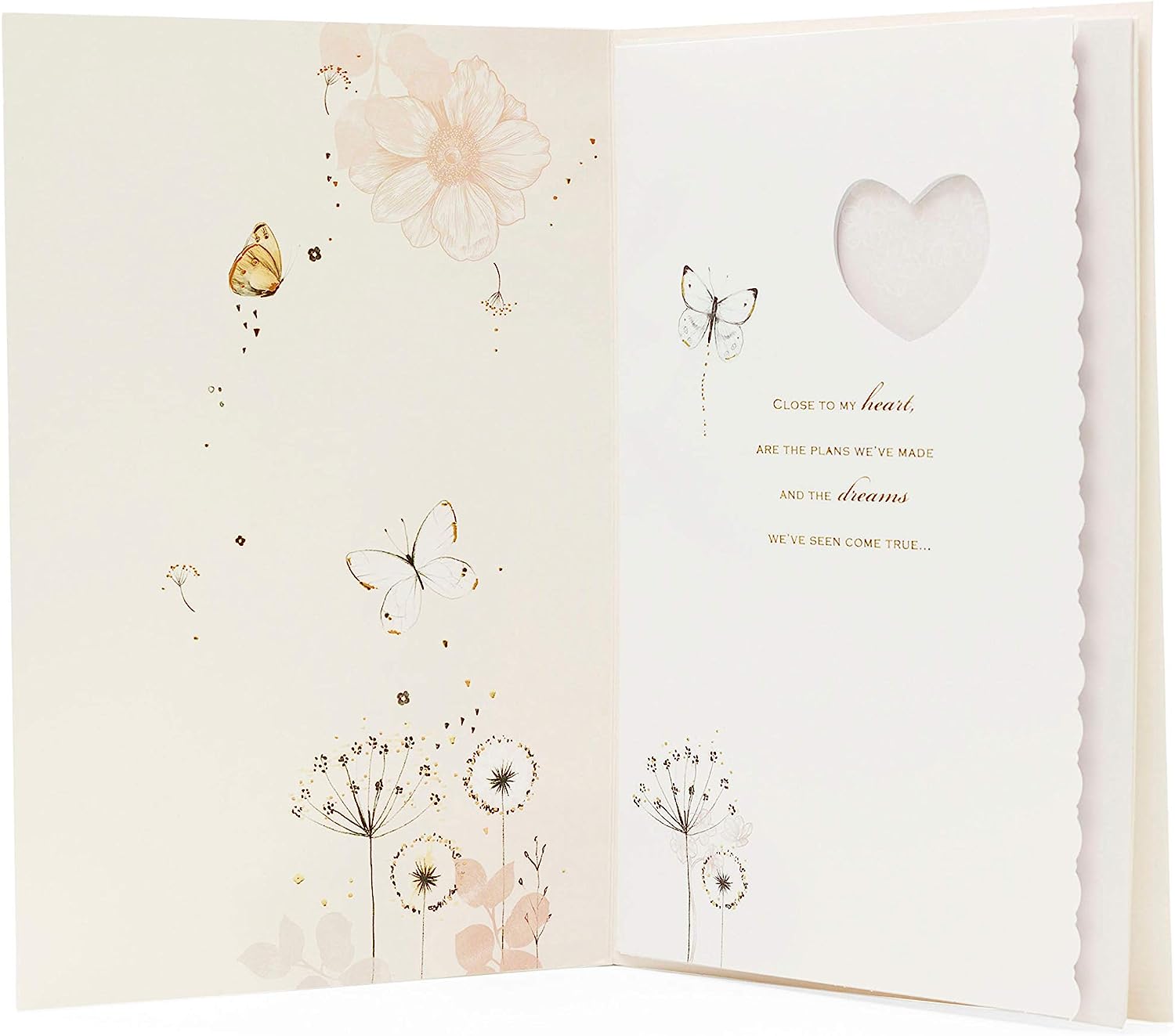 Loving Wife birthday greeting card with heartfelt verse insert, featuring romantic design and heartfelt message from UK Greetings.