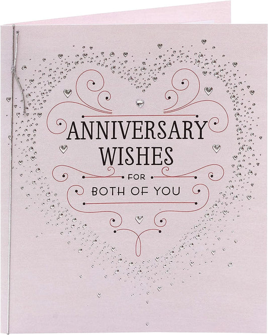 Elegant UK Greetings luxury anniversary couple greeting card featuring romantic artwork and heartfelt message for special occasions.
