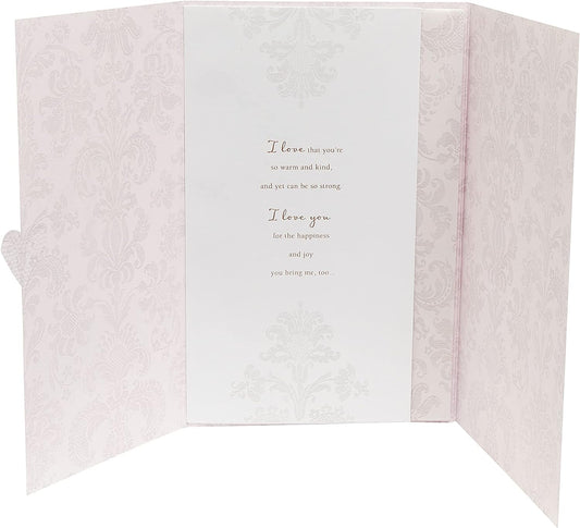 Man I Love Lovely Verse birthday greeting card from UK Greetings featuring colorful floral design and heartfelt message.