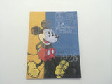 Set of two Mickey Mouse themed greeting party invitations with colorful designs, perfect for children's celebrations.