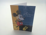 Set of two Mickey Mouse-themed greeting party invitations with five cards each, featuring colorful Disney character designs.