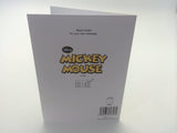 Two Mickey Mouse-themed greeting cards by UK Greetings featuring colorful party invitation designs for kids' celebrations.