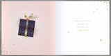 UK Greetings Christmas and New Year greeting card for sister featuring a midnight lustre design with festive holiday imagery.