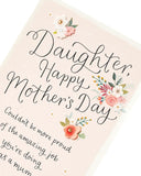 Mother's Day greeting card for daughter with 3D effect, UK Greetings, featuring heartfelt design and vibrant colors.