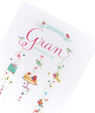 UK Greetings Mother's Day greeting card from grandchild featuring heartfelt message and floral design.