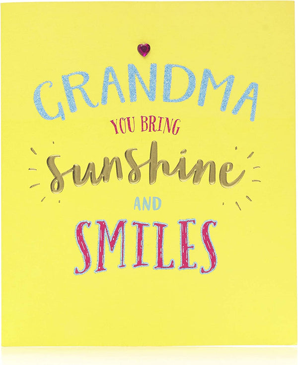 Mother's Day greeting card for grandma featuring sunshine and smiling design by UK Greetings