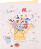 Cute watering can design greeting card for Mother's Day with envelope, by UK Greetings. Perfect for celebrating moms.