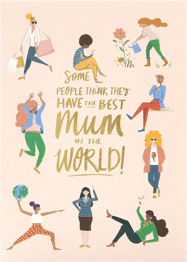 Mother's Day greeting card with envelope, featuring a lovely illustrated design, measuring 140x195mm, by UK Greetings.
