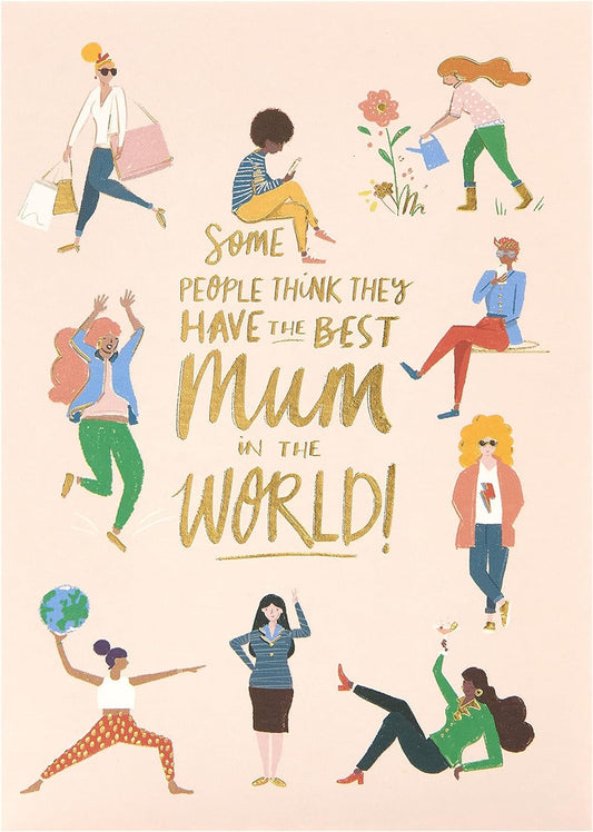 Mother's Day greeting card with envelope, featuring a lovely illustrated design, measuring 140x195mm, by UK Greetings.