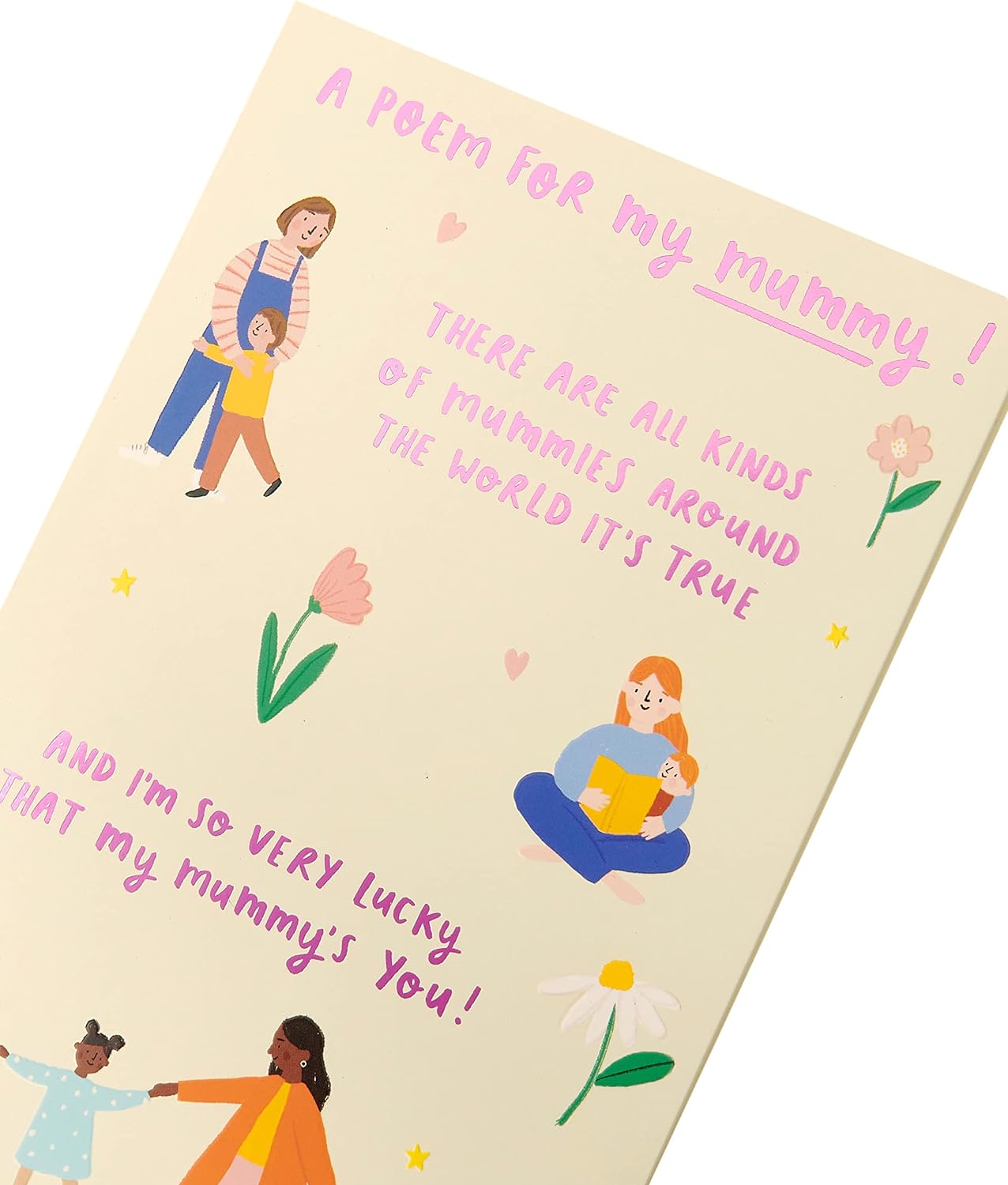 Mother's Day greeting card with a sweet mummy design and matching envelope, perfect for celebrating moms.
