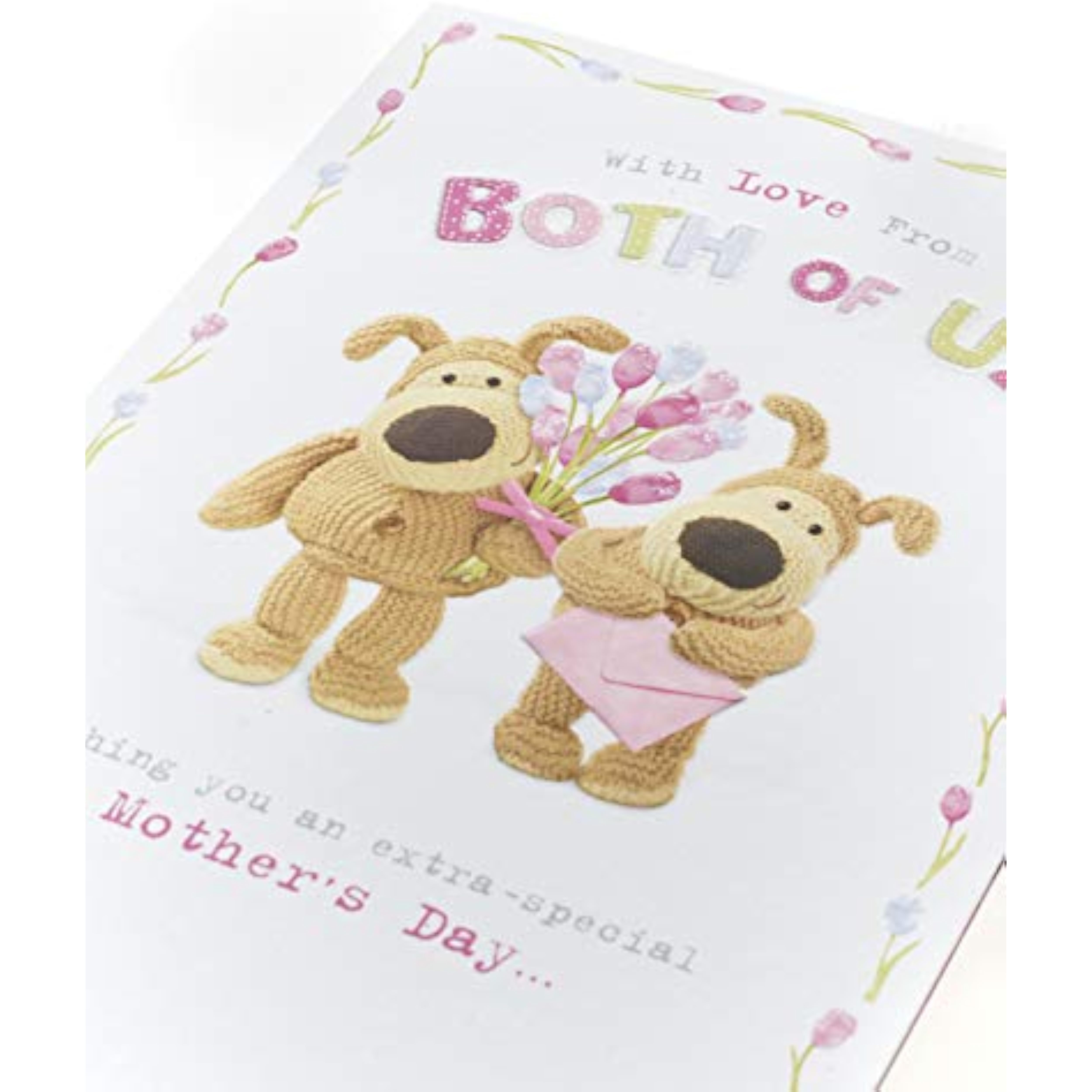UK Greetings Mother's Day Mum from Both greeting card featuring floral design and heartfelt message for Mother's Day.