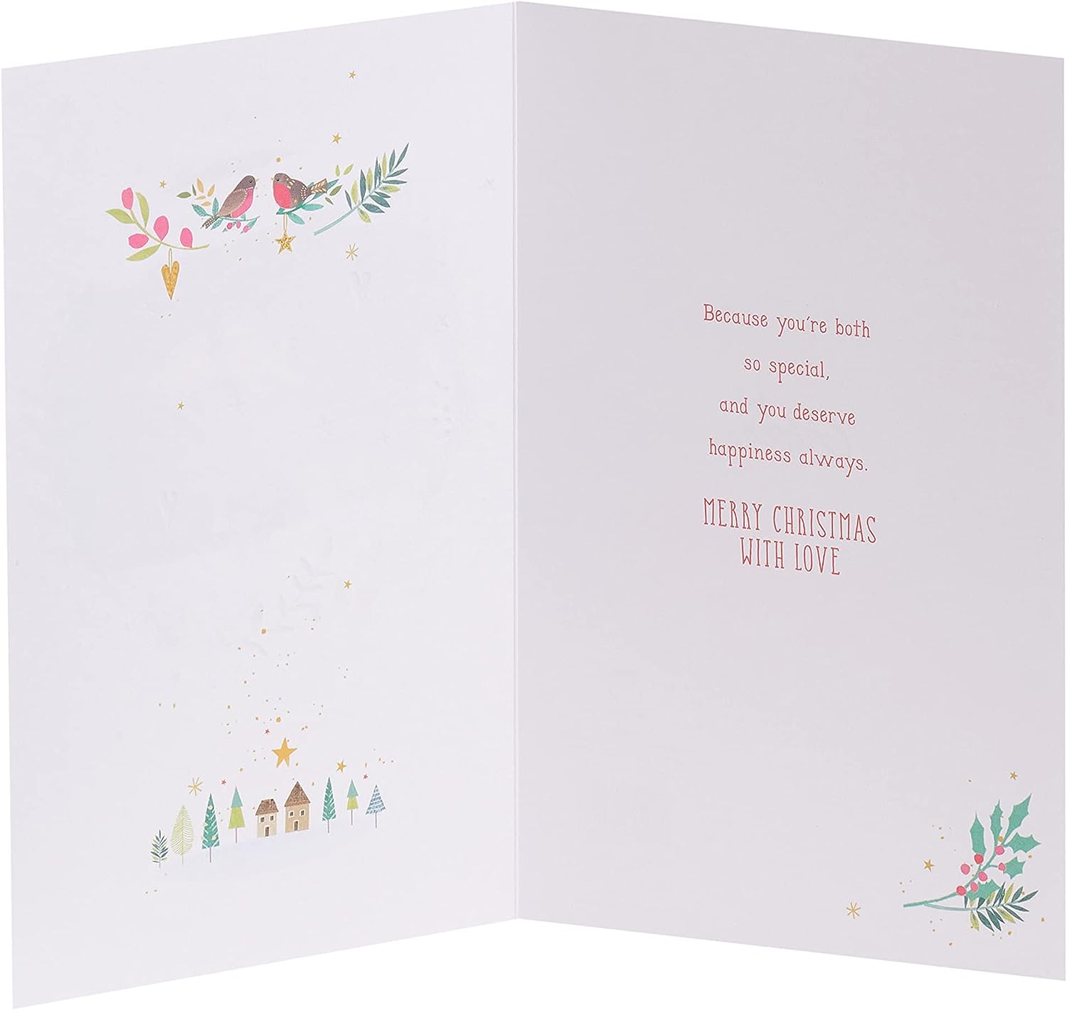 Multi-caption Christmas greeting card for daughter from UK Greetings featuring festive holiday design and heartfelt messages.