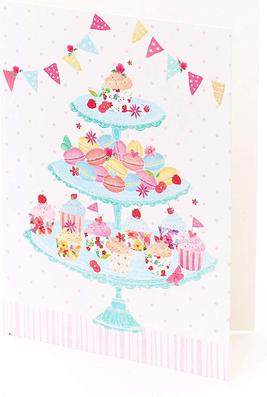 Set of 10 blank inside greeting cards by UK Greetings, suitable for all occasions, featuring colorful and festive designs.