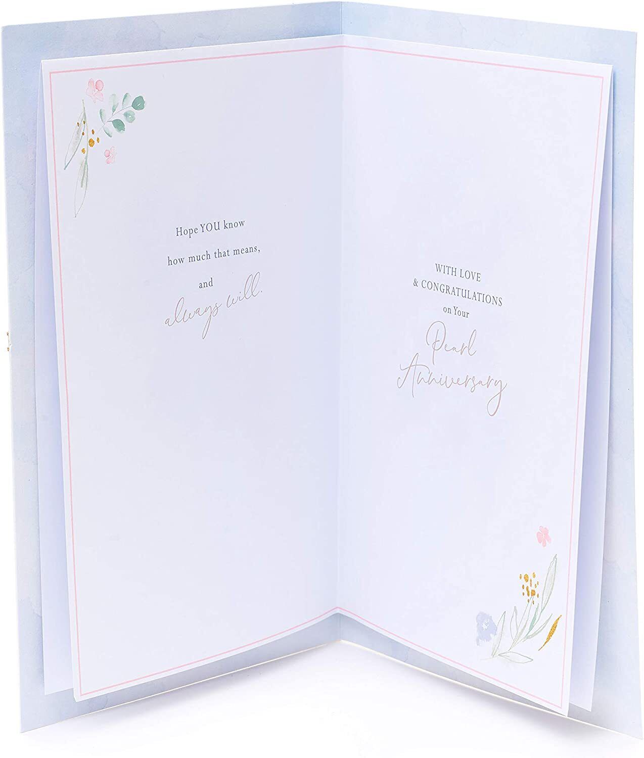 UK Greetings Mum and Dad 30th Anniversary greeting card with festive design and heartfelt message for celebrating 30 years together.