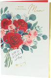 UK Greetings Mum Christmas Card featuring a heartfelt festive design with love, perfect for expressing holiday sentiments.