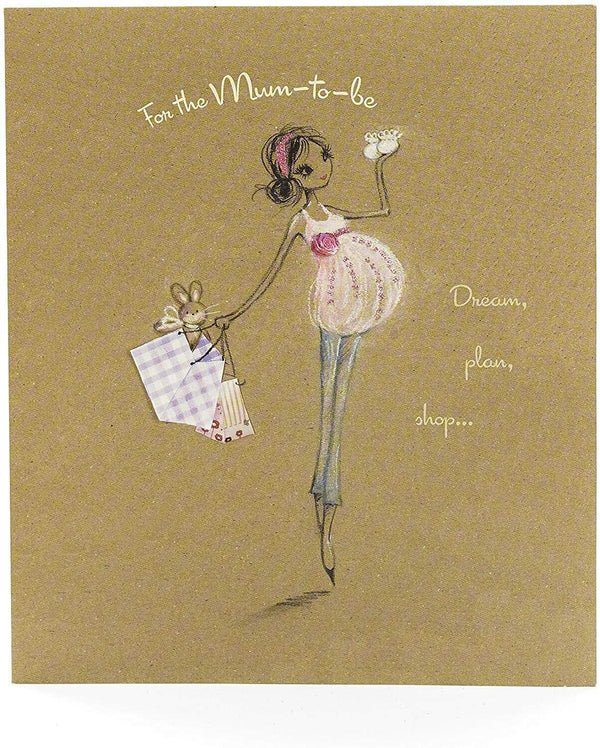 UK Greetings Mum To Be Congratulations Card featuring a heartfelt design for celebrating expectant mothers.