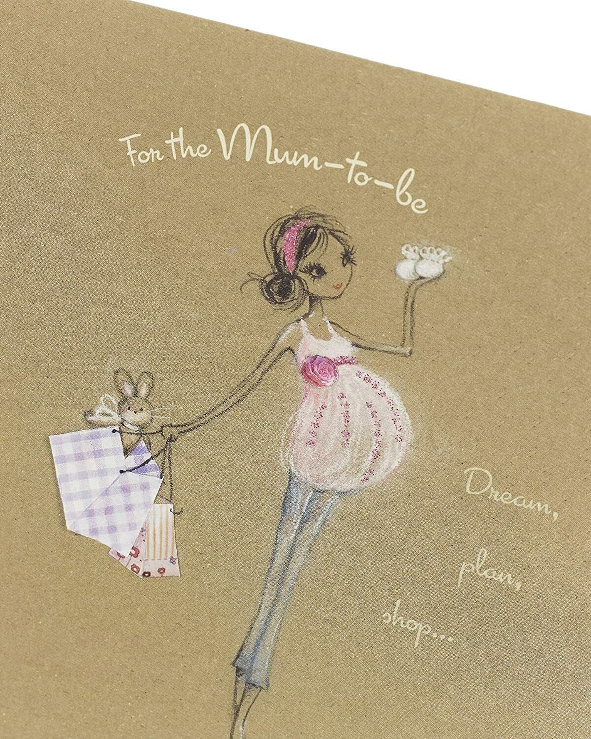 UK Greetings Mum To Be Congratulations Card with floral design, perfect for celebrating a pregnancy milestone.